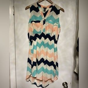 Mini blue and pink dress